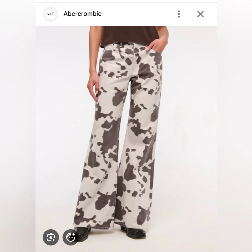 Abercrombie Mid Rise Baggy Boot Cut Jean - Picture 1 of 4